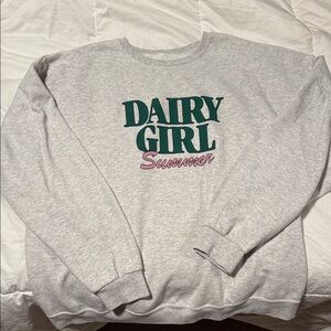 Dairy Girl Summer Gray Sweatshirt